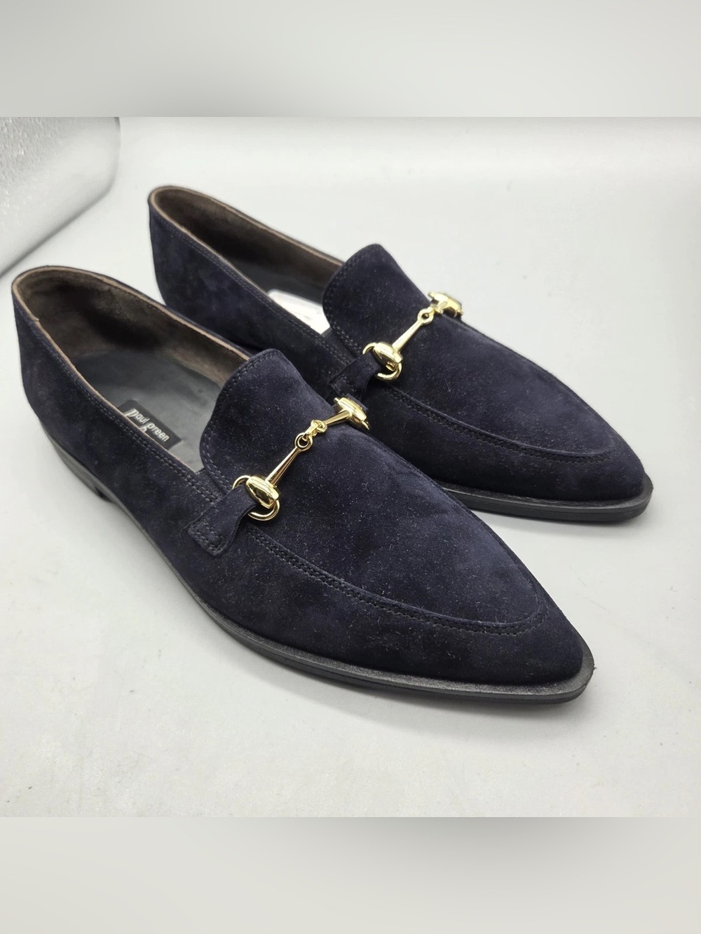 NWOT PAUL GREEN Wexler Pointed Toe Bit Loafers in Midnight Navy Blue
Size 9.5 US